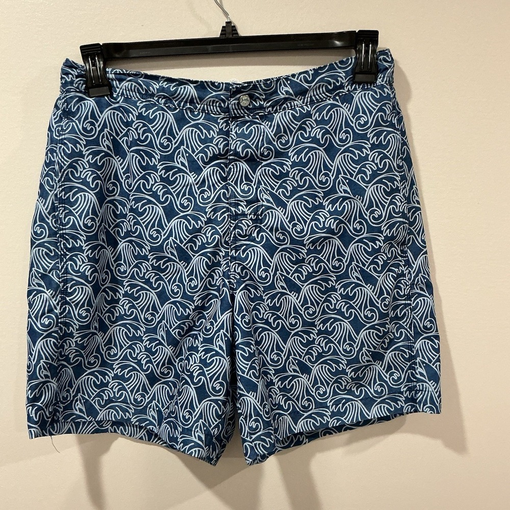 Southern Tide Lined Swim Trunks‎ The Skipjack Medium Stretch Waves Beach Coastal